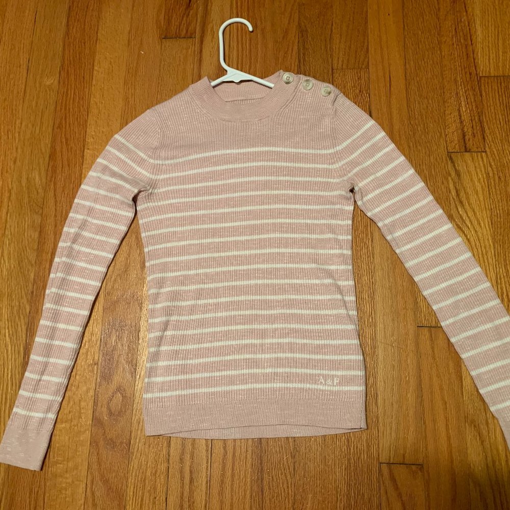 Abercrombie & Fitch womens cotton long sleeve striped sweater